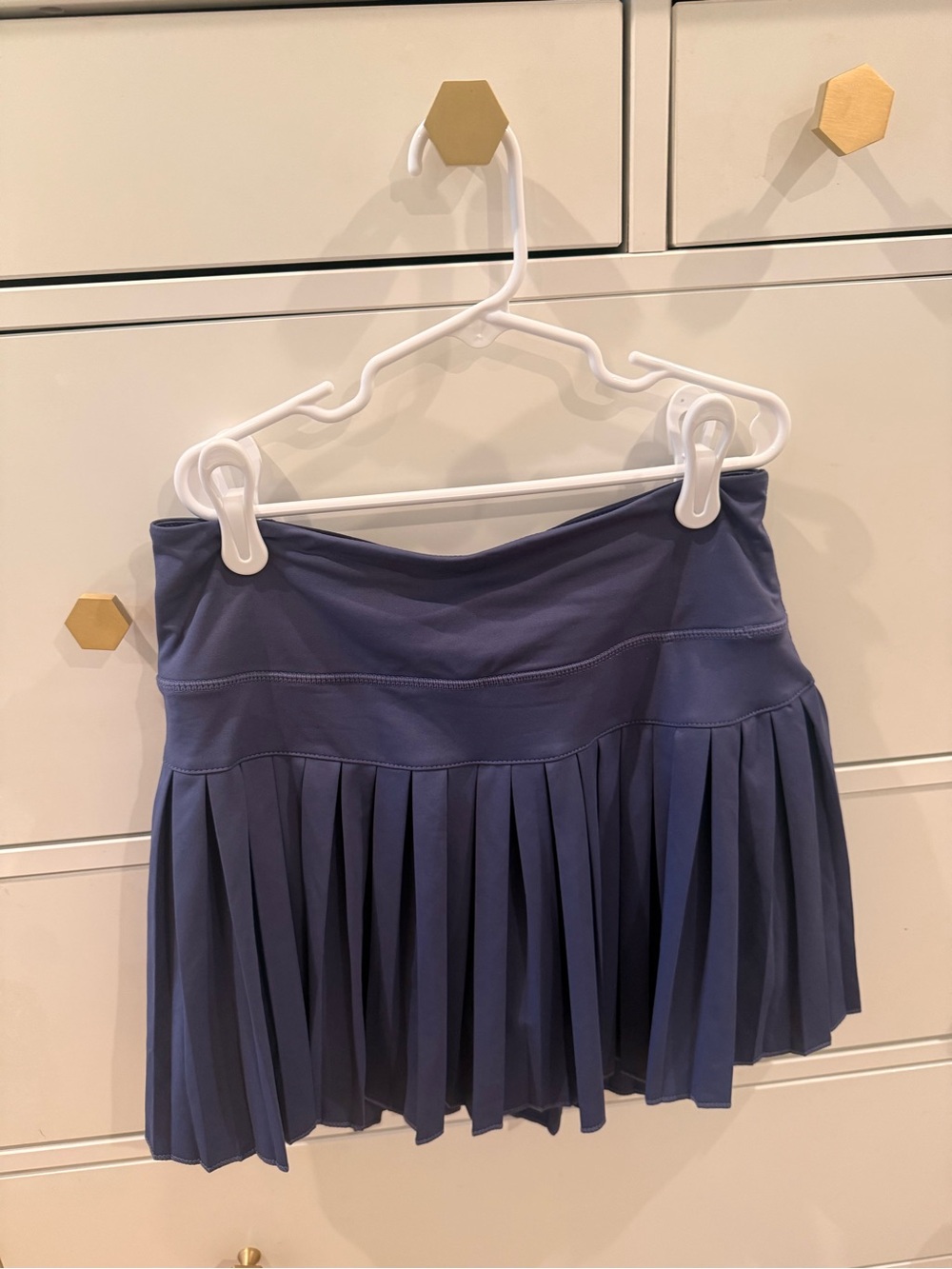Pleated Skater Skirt in Navy Blue